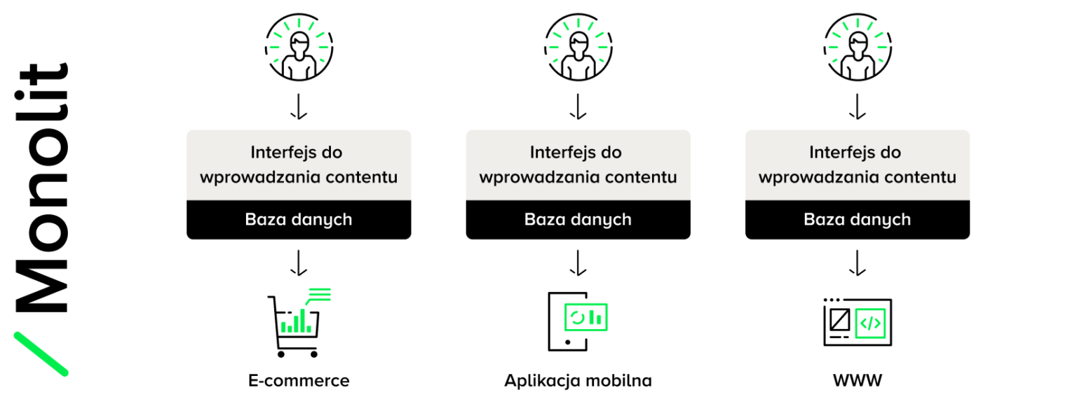 Schemat architektury monolit (metody developmentu) - Przykład jak działa Monolit?