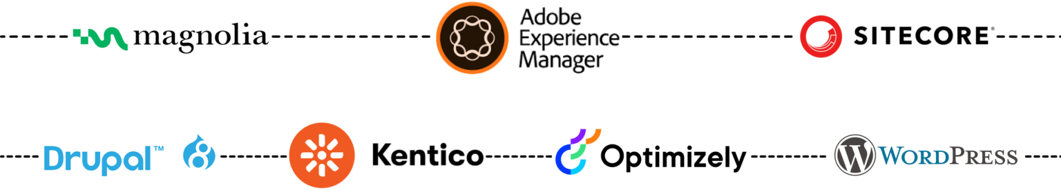 Which CMS to Choose: A Comparison of the Most Popular CMS (Content Management Systems) Magnolia Adobe Experience Manager (AEM) Sitecore Drupal Kentico Optimizely (Epi Server) WordPress