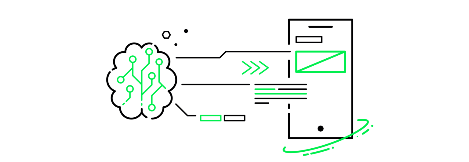 Schemat obrazujący, jak sztuczna inteligencja (AI) wspiera działania marketingowe. Przedstawiono kluczowe zastosowania, takie jak analiza dużych zbiorów danych, automatyzacja procesów marketingowych, optymalizacja kampanii reklamowych, personalizacja treści i segmentacja klientów. Algorytmy uczenia maszynowego oraz przetwarzanie języka naturalnego pozwalają lepiej dostosować treści do indywidualnych potrzeb odbiorców. Narzędzia AI, takie jak Magnolia AI Accelerator, wspierają strategię marketingową, zwiększając efektywność działań przy minimalnym nakładzie pracy.
