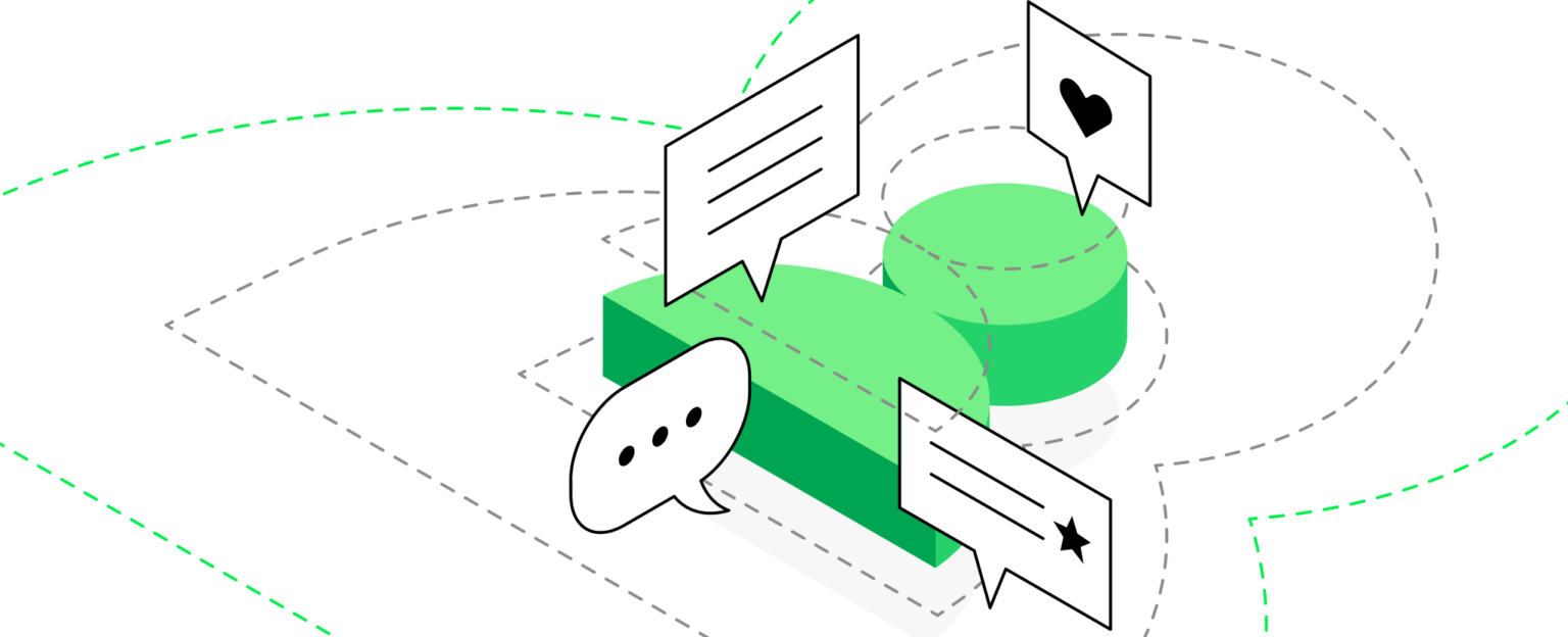 Ilustracja przedstawiająca brak personalizacji i testowania treści w strategii omnichannel. Grafika symbolizuje interakcje użytkowników w mediach społecznościowych, gdzie treści cyfrowe nie są dostosowane do potrzeb klientów i ich zachowań. Ikony komentarzy, polubień i ocen wskazują na znaczenie content marketingu oraz zarządzania relacjami w marketingu cyfrowym. Brak odpowiednich narzędzi, takich jak marketing automation i sztuczna inteligencja, może ograniczać skuteczność przekazu marketingowego oraz wpływać na lojalność klientów i świadomość marki.